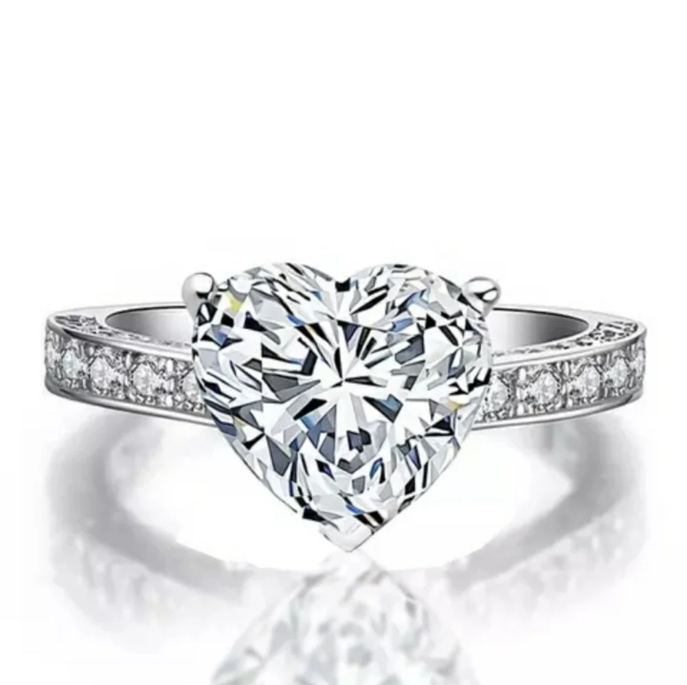 New Silver Heart Ring - Picture 2 of 4